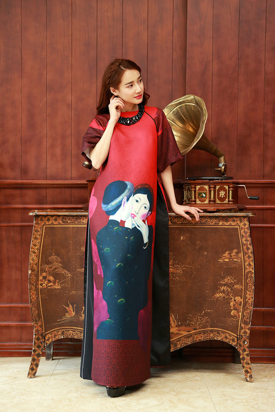 Nabi Nhã Phương cực kỳ đáng yêu trong trang phục áo dài